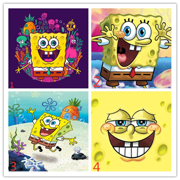 SpongeBob）5D DIY Full Square Drill Diamond Painting Embroidery Cross Stitch  Mosaic Decorative Painting Home Decor Gift