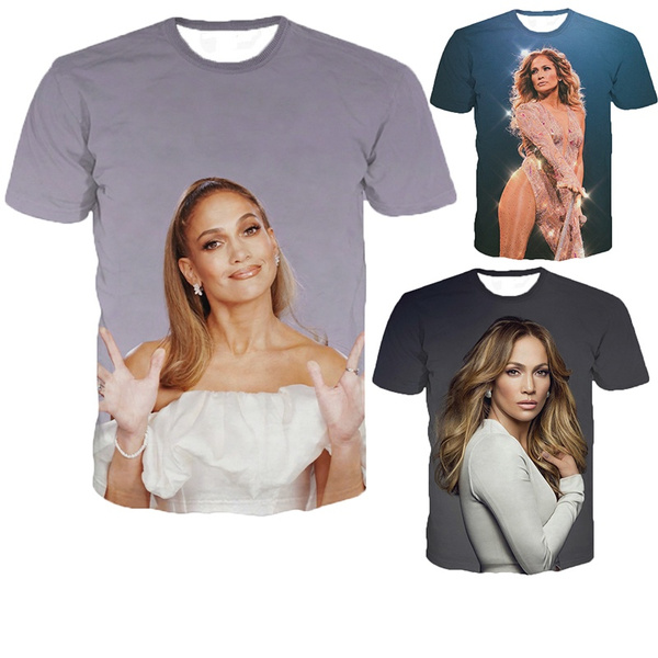 Rap Jennifer Lopez 3D Printed T Shirts Men Women Fashion Casual Short Sleeve T Shirts Jennifer Lopez Funny Tee Tops