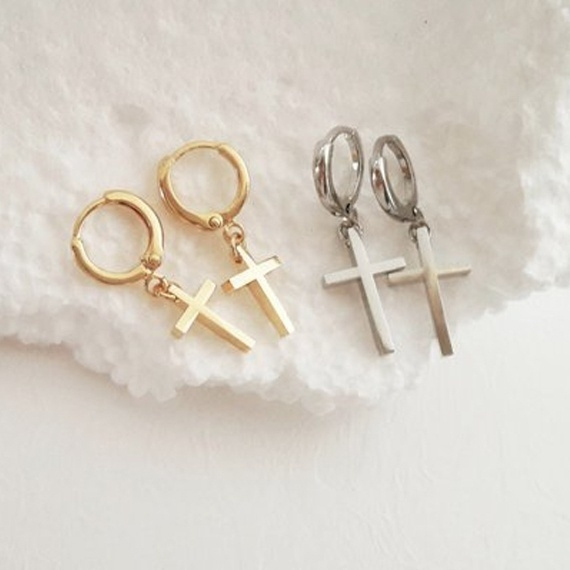 Cross earrings store wish