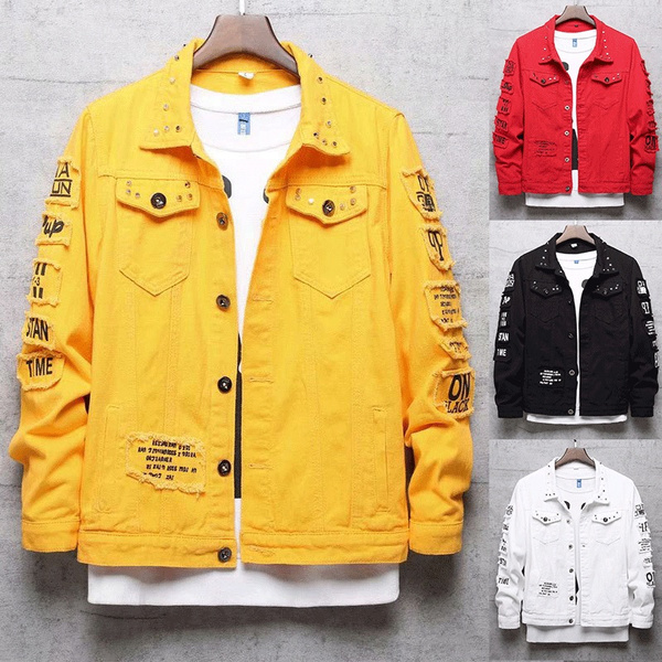 Granted Oversized Denim Jacket In Yellow Overdye for Men | Lyst