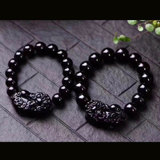 black bracelet, Charm Bracelet, Jewelry, luckybracelet