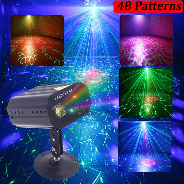 LED Stage Lights Party Lights RGB 3 Lens DJ Disco Club Stage Laser Light Sound Activated Led Projector for Halloween Christmas Decorations Birthday Wedding Party Gift Karaoke KTV Bar