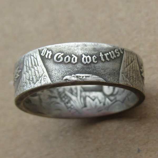 90 Silver Coin Rings Vintage Handmade From Morgan Silver Dollar 1893 Eagle Ring Collecting Jewelry Size 6 13 Wish