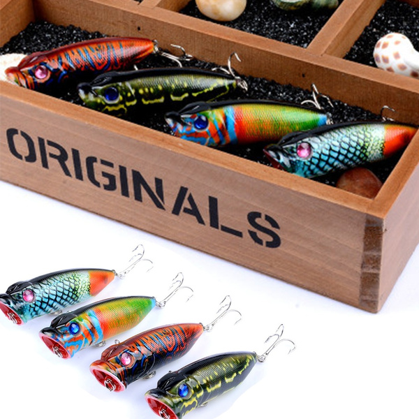 Water Surface System Popper Minnow Fishing Lures Tackle Baits Hook Crankbaits 