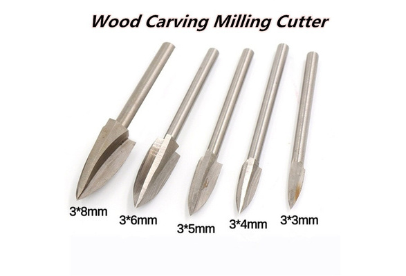 3*95mm Tungsten Steel Solid Carbide Rotary Files Milling Cutter Carving Tools