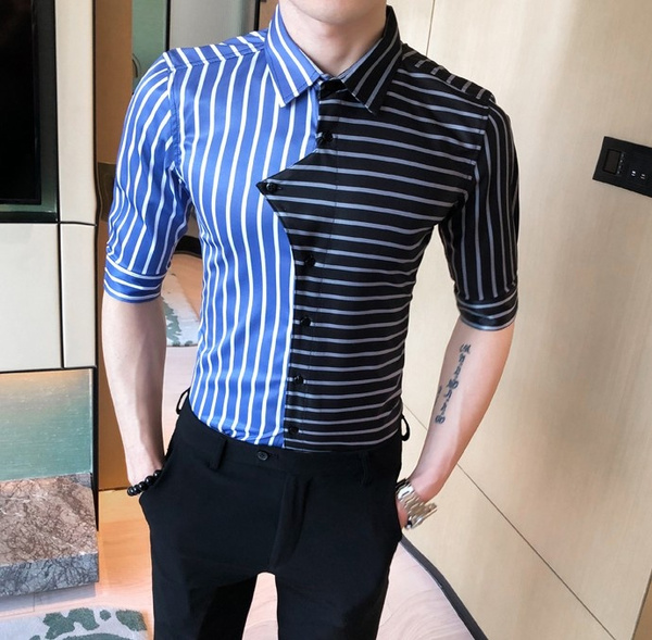 Designer Stripe Dress Shirts for Men 