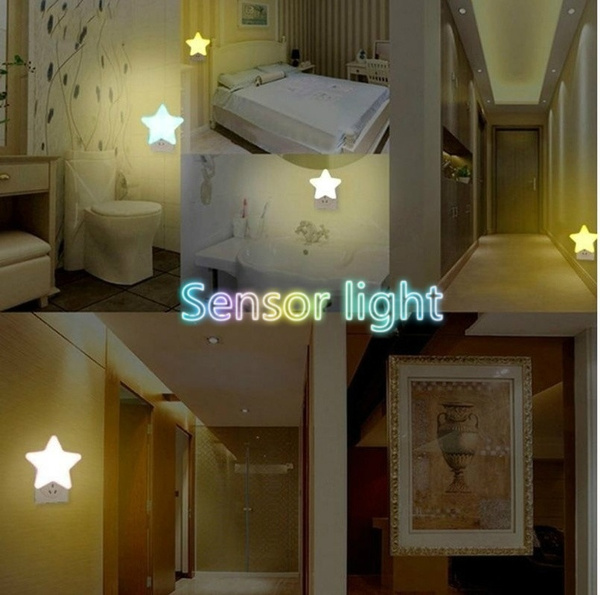 Cute Stars Night Lights LED Lighting Automatic Sensor Lamp Wall Light