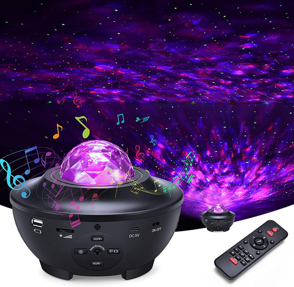 LED Galaxy Starry Night Light Projector Ocean Star Sky Party Speaker Bluetooth 
