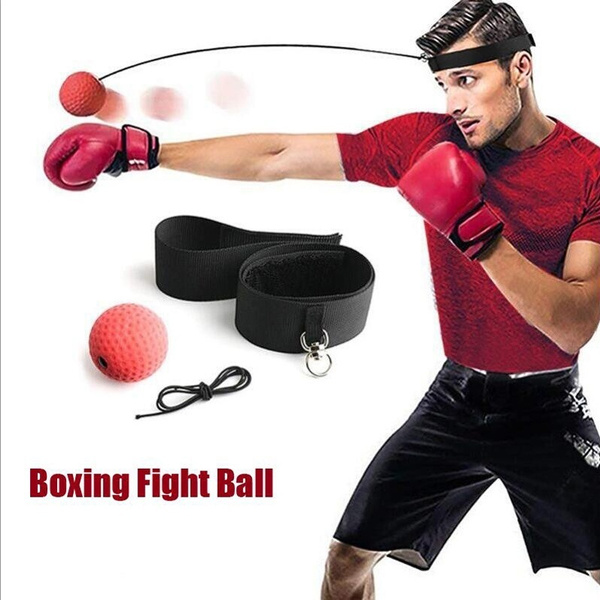 Fight Ball Reflex Boxing Trainer Training Boxer Speed Punch w/ Head Cap String 