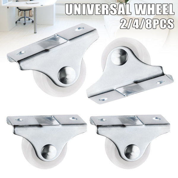 10PCS Rail Fixed Casters Small 1 Way Wheel Furniture Directional Wheel Hardware 