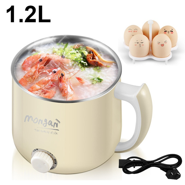 Multi-function Mini Electric Cooker Skillet Noodle Rice Cooker Cooking Pot  Pan Set Students Electric Heating Lunchbox Cup