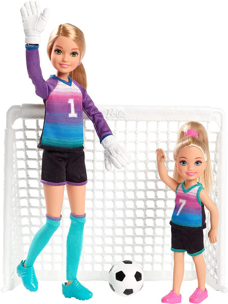 Barbie Team Stacie Doll & Chelsea Doll Soccer Playset