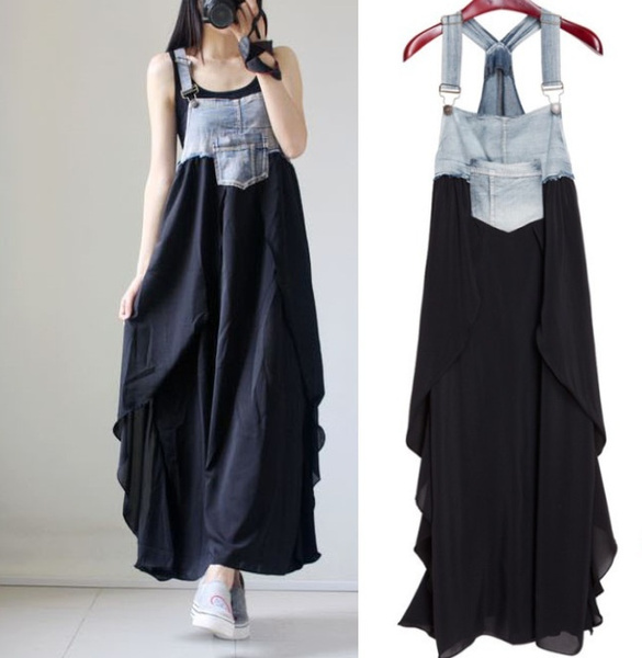 OHRYIYIE Womens Denim Dress Wholesale Korean Fashion Strap In Sundress With  Hole Overalls For 2017 Summer/Spring Jeans From Cacy, $17.98 | DHgate.Com