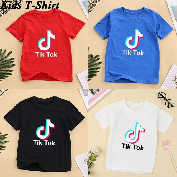 Nuevos Niños Moda Tik Tok Camiseta de manga corta Casual Niños divertidos  Camisas Tops | Wish