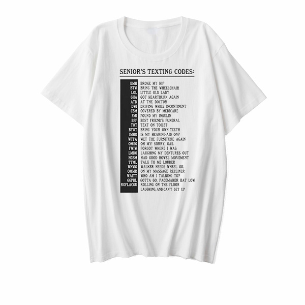 Gifts for Senior Citizens Senior Citizen Texting Code T-shirt Gift for  Senior Women and Men Funny Gag Gifts for Older Old People Gifts 