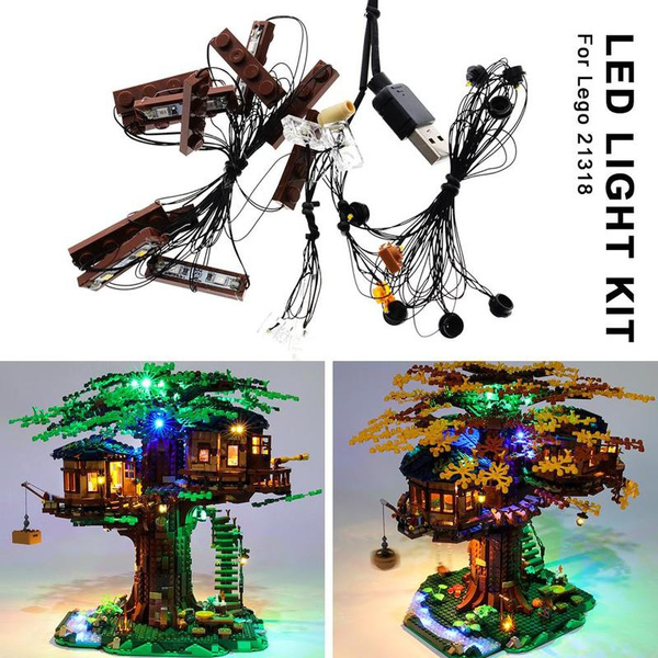 Tree House Led Lighting Kit ONLY for Lego 21318 Ideas Treehouse Bricks Toys with English Manual Wish