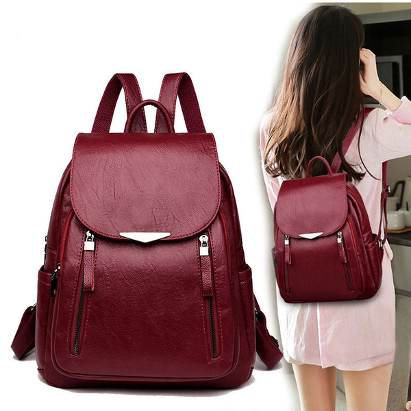 Womens large leather backpack Clearance