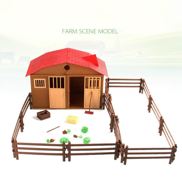 Simulation Farm Ranch House House Animal And Plant Diy Assembly Sand Table mg 