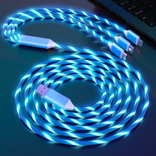 glowing led phone charger