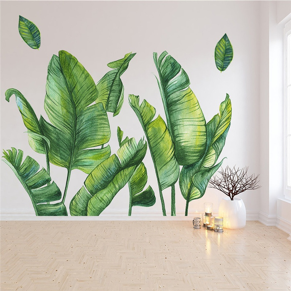 Creative Leaf Murals Plants Frames Living Room Wall Decor Peel stickers