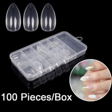 Box, acrylic nails, Almonds, nail tips