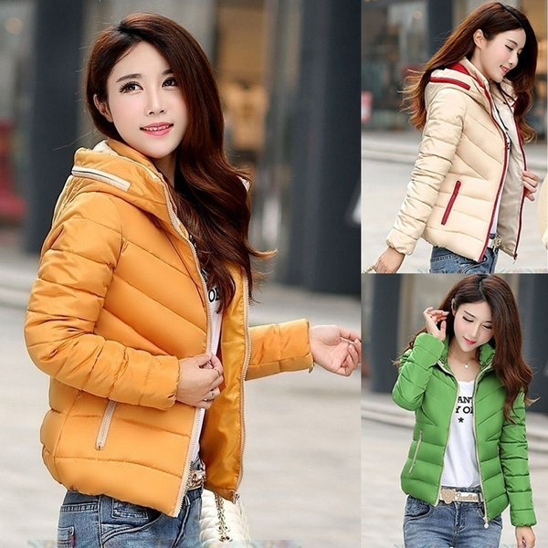 Women's slim puffer on sale jacket