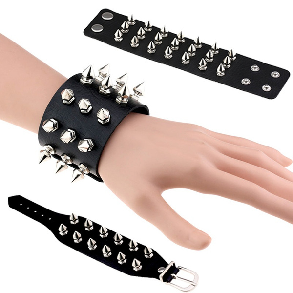 Vintage Gothic Star Metal Multilayer Leather Bracelet Men Bracelets    Fashion Cry  High on Life