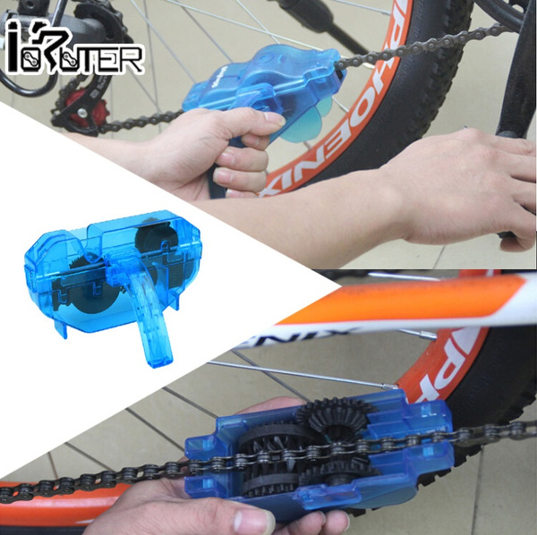Portable Bicycle Chain Cleaner Bike Scrubber Wash Tool Mountain Cycling Brushes