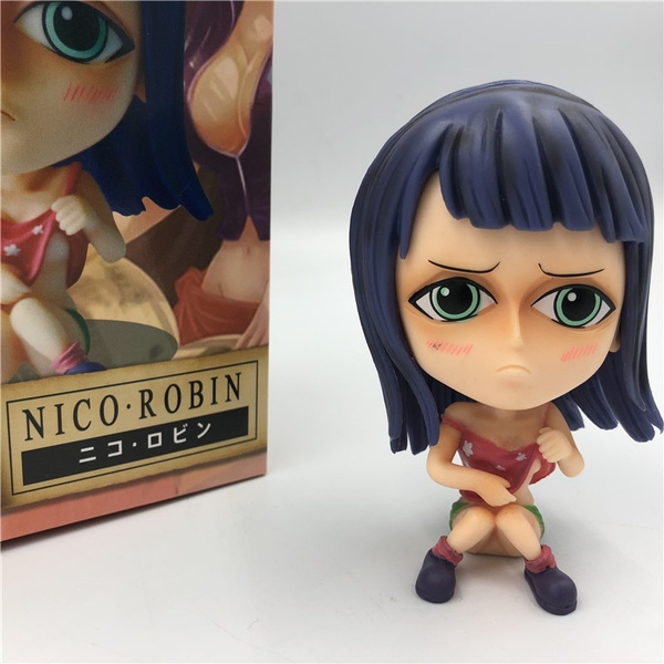 Hot Nico Robin Girl Cute Sitting Ver Pvc Action Figures Op Luffy Robin Childhood Lovely Collectibles Model Toy Wish