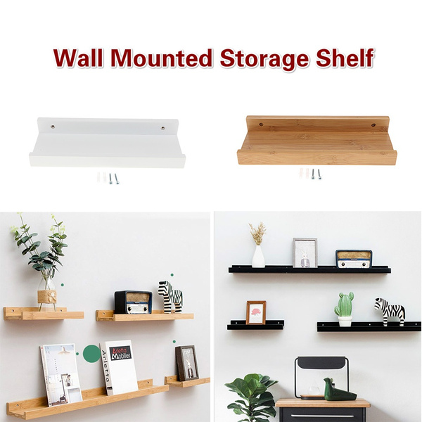Wooden Wall Mounted Storage Shelf Trays, Diy Wall Mounted Storage Shelves