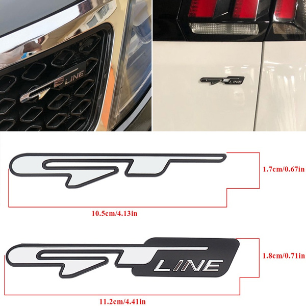 For Kia Car Door Grill Trunk Gt Line Logo Badge Emblem Sticker Decal For K2 K3 K4 K5 Kx3 Kx5 Kx7 Optima Stinger Proceed Sportage Wish