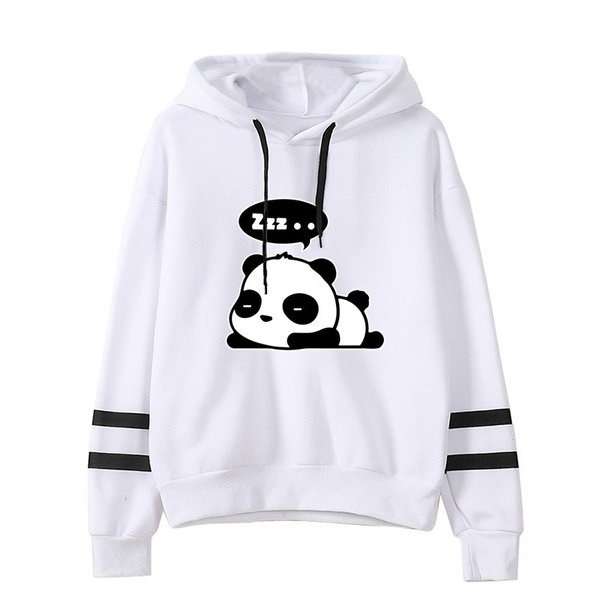 Spring&autumn New Women ZZZ PANDA Printing Hoodies Girls Street Loose Long  Sleeve Cute Printed Pullover For S-5XL