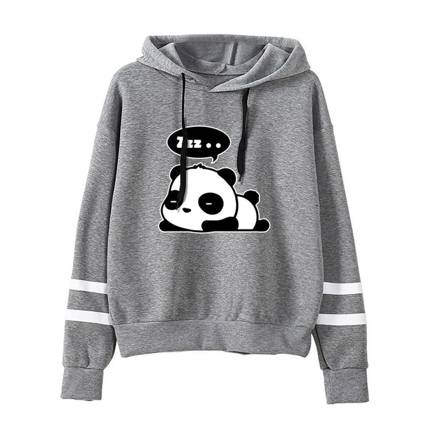 Spring&autumn New Women ZZZ PANDA Printing Hoodies Girls Street Loose Long  Sleeve Cute Printed Pullover For S-5XL