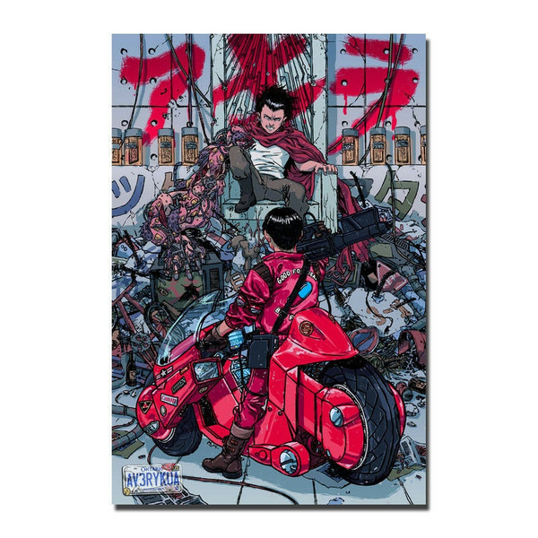 Akira Red Fighting Japan Anime Silk Cloth Poster 13x20 24x36 inch