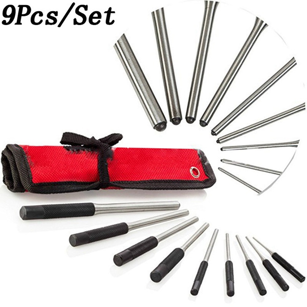 9Pcs Roll Pin Punch Set Tools Kit Great For Pistol Building