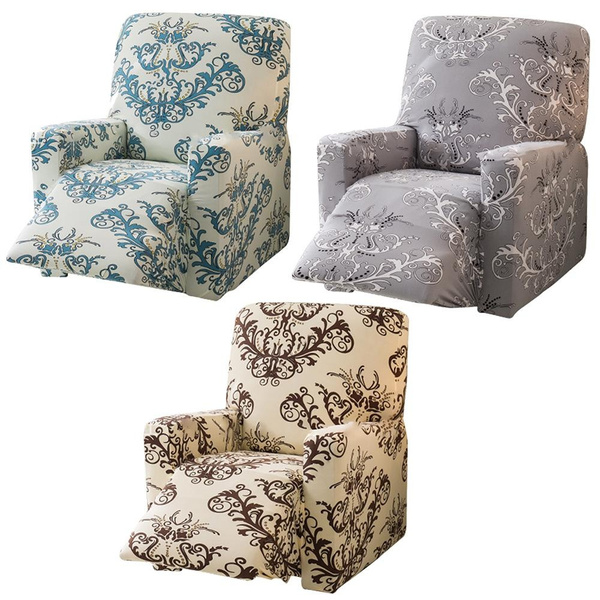 Floral Print Elastic Recliner Chair Cover High Stretch Massage Chair Sofa Cover