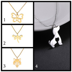 butterfly, dragon fly, cutenecklace, gold