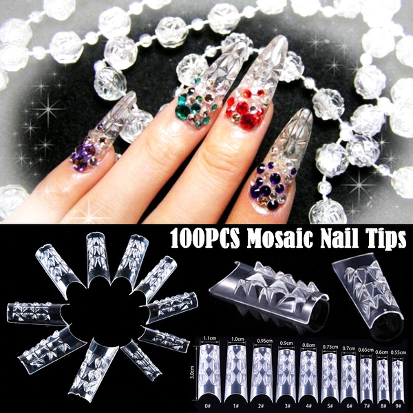 100 Pcs Gold Nail Charms for Acrylic Nails Gold Nail Rhinestones