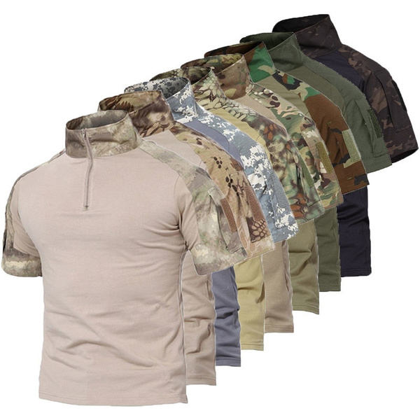 Men's Outdoor Tactical Military Short Sleeve Top T-Shirts