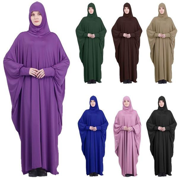 Baoblaze Arab Womens Full Cover Overhead Abaya Muslim Burqa Hijab Robe Dress 