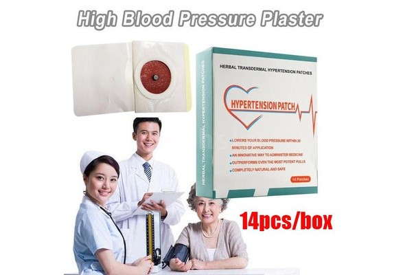 14pcs/Box Chinese Herbal Hypertension Patch Blood Pressure Reduce Plaster 
