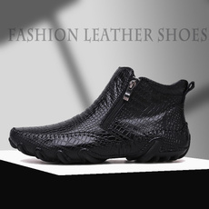 ankle boots, Plus Size, leather shoes, men's fashion shoes