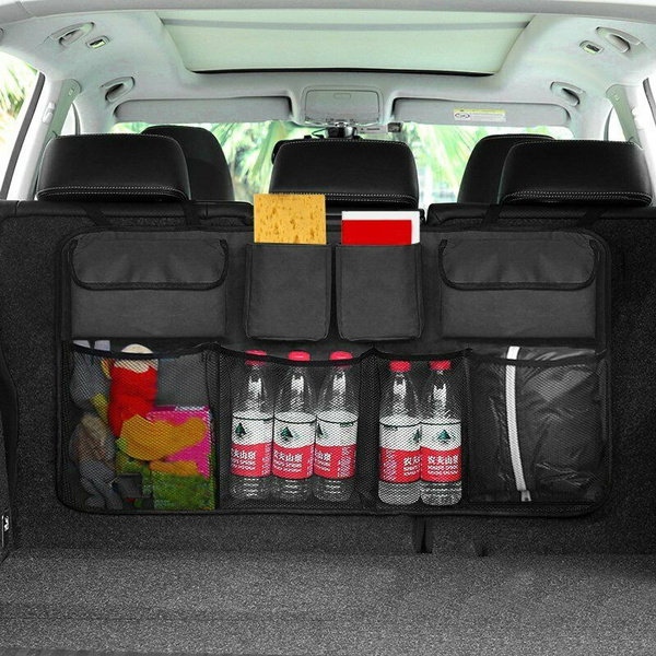 Auto Car Back Seat Storage Organizer Bag with Mesh Pocket Trunk