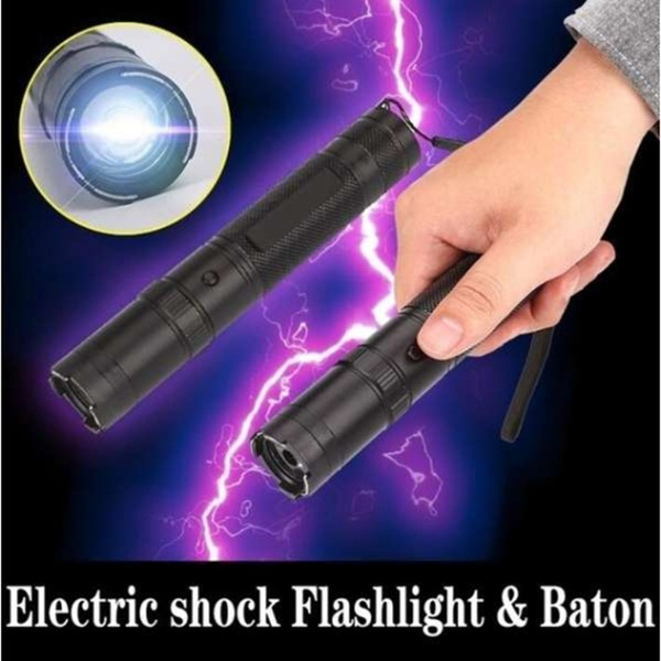 Police gnn Electric Shock Torch Flashlight Stun LED Flashlight Stick