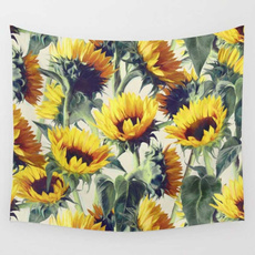 Colorful, Sunflowers, wallhangingtapestrie, hangingcloth