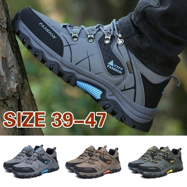 Men Casual Fashion Breathable Sneaker Hightop Outdoor Hiking Shoes
