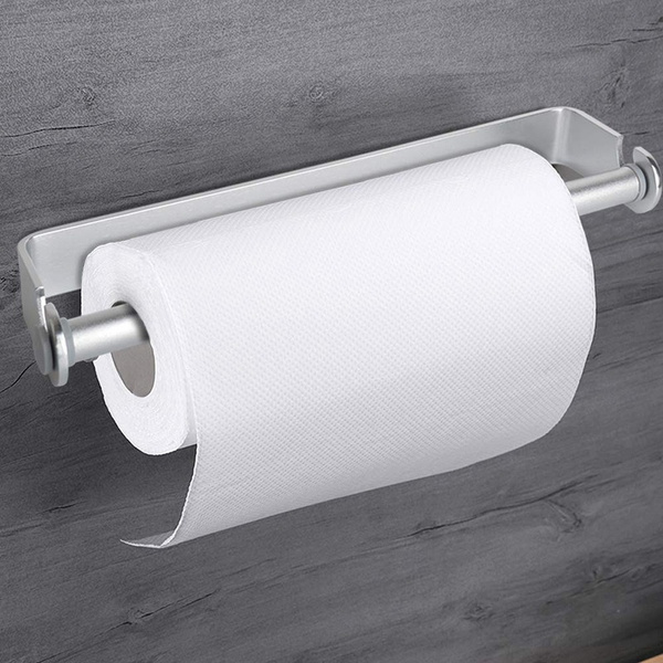 Bathroom Kitchen Paper Towel Holder Roll Holder Stand Self Adhesive Wall  Mounted