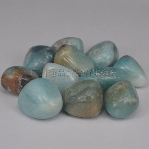 Natural Polished Gemstone Tumbled Amazonite Stone For Wicca Reiki Crystal Healing Wish