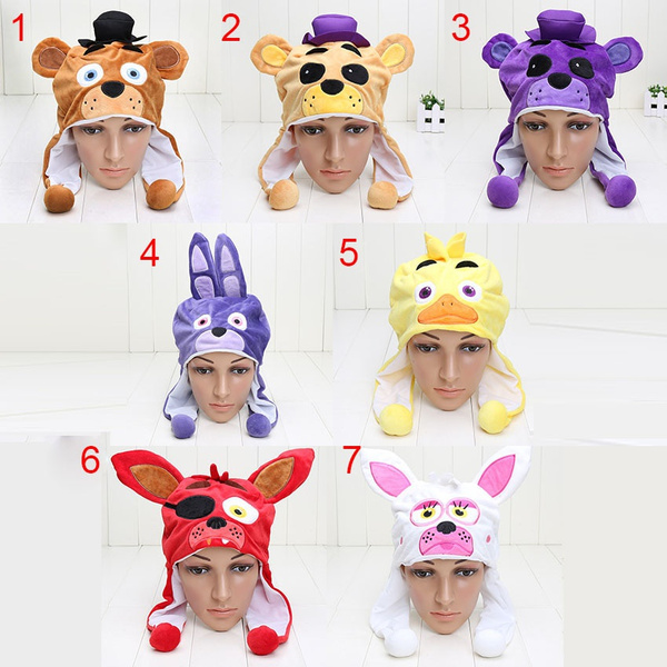 8styles FNAF Five nights at freddy plush toys cosplay cap hat cosplay  freddy chica foxy bear plush stuffed toys fnaf plush toys - Price history &  Review