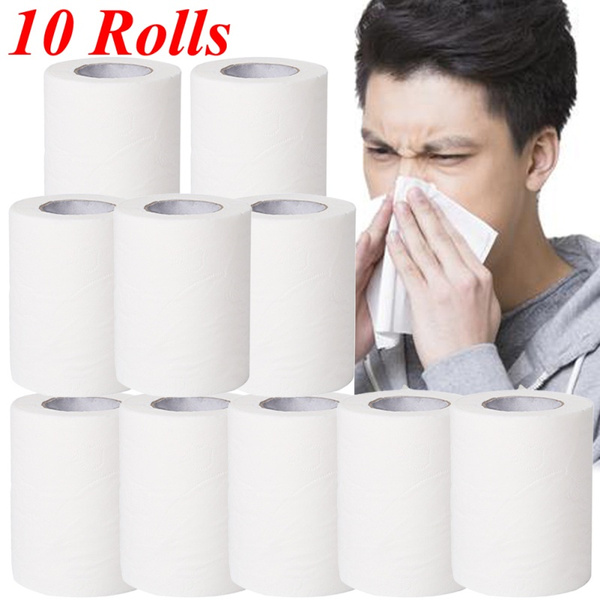 10 Roll Towels Toilet Paper Tissue Household Paper Towel Softs  75g/roll 3 Layer